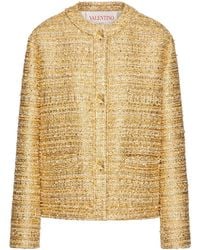 Valentino - Tweed Paillettes Jacket - Lyst