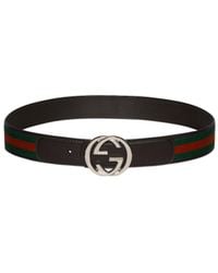 Gucci - Interlocking G Buckle Reversible Belt - Lyst