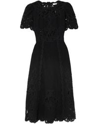 Sea - Embroidered Mid-Length Dress - Lyst