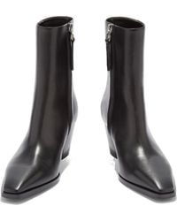 Aeyde - Solid Color Ankle Heeled Boots - Lyst