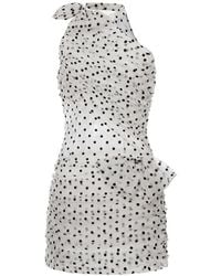 Alessandra Rich - Polka-Dot Organza Mini Dress - Lyst