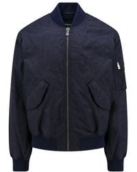 Versace - Logo-Embroidered Zip-Up Bomber Jacket - Lyst