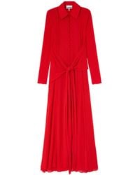 Ganni - Draped Shirt Maxi Dress - Lyst