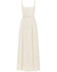 Dior - Christian Long Belted Dress - Lyst