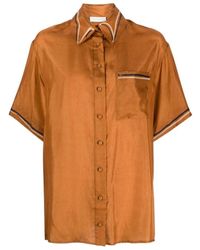 Zimmermann - Alight Graphic-Printed Short-Sleeved Shirt - Lyst