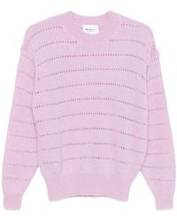 Isabel Marant - Striped Perforated-Detail Sweater - Lyst