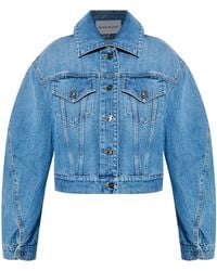 Givenchy - Cropped Denim Jacket - Lyst