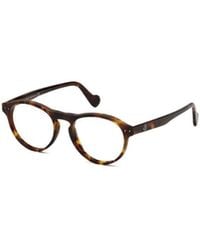 Moncler - Eyewear Round Frame Glasses - Lyst