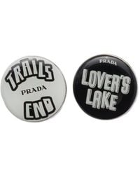 Prada - Enameled Metal Brooches - Lyst