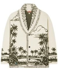 Alanui - Palm Tree Jacquard Fringed Cardigan - Lyst