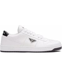 Prada - Downtown Leather Sneakers - Lyst