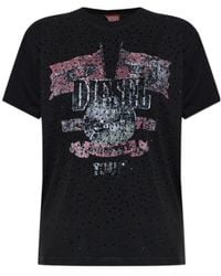 DIESEL - T-Marly Embellished Graphic-Print T-Shirt - Lyst