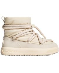 Moncler - Logo Patch Padded Lace-Up Boots - Lyst