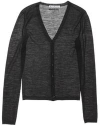 Acne Studios - Fine-Ribbed Sheer Cardigan - Lyst