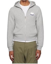 Moncler - Logo Patch Zip-Up Hoodie - Lyst