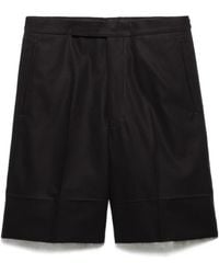 Prada - Triangle-Patch Shorts - Lyst