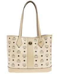 MCM - Visetos Logo-Print Tote Bag - Lyst