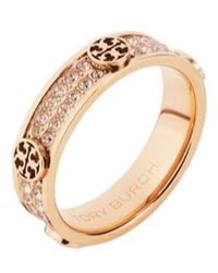 Tory Burch - Pav Icon Ring - Lyst
