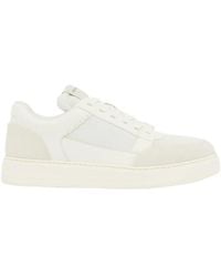 Emporio Armani - Panelled Low-Top Sneakers - Lyst