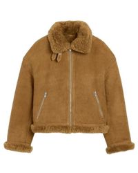 Ami Paris - Sheep Shearling Aviator Jacket - Lyst