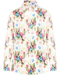 Loewe - Floral Print Silk Shirt - Lyst