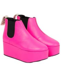 Loewe - Leather Platform Chelsea Boots - Lyst