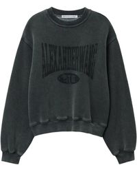 Alexander Wang - T By Logo Printed Drop Shoulder Sweatshirt - Lyst