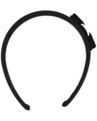 Ferragamo - Logo-Engraved Embellished Bow Headband - Lyst