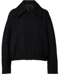 Victoria Beckham - Arden Virgin Wool Gabardine Blouson Jacket - Lyst