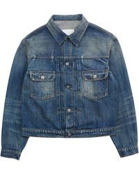 Maison Margiela - Cropped Denim Jacket - Lyst