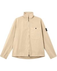 Stone Island - Logo Patch Zipped Overshirt - Lyst