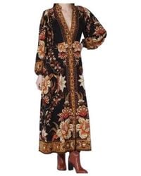 FARM Rio - V-Neck Floral-Pattern Maxi Dress - Lyst