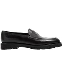 John Lobb - Slip-On Leather Loafers - Lyst