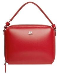 Courreges - Courrèges Cloud Logo Plaque Chained Shoulder Bag - Lyst