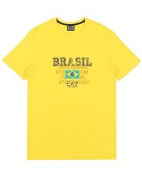 Emporio Armani - Printed Short-Sleeved T-Shirt - Lyst