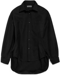 Balenciaga - Cotton Elongated Hem Shirt - Lyst