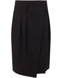 Loewe - Asymmetric High-Waisted Wrap Skirt - Lyst