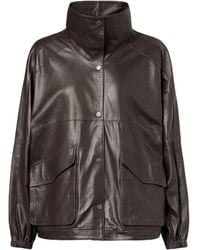 Nour Hammour - Anorak Leather Jacket - Lyst