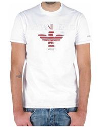 Armani Jeans - Logo Detail T-Shirt - Lyst