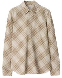 Burberry - Simone Check Shirt Stone - Lyst