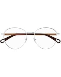 Chloé - Chloé Eyewear Round Frame Glasses - Lyst