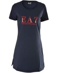 EA7 - Short Sleeve Dress - Lyst