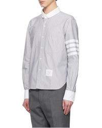 Thom Browne - Oxford 4-Bar Shadow Pinstripe Shirt - Lyst