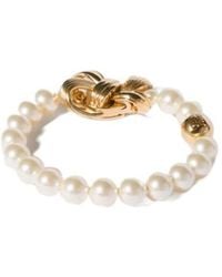 Miu Miu - Metal And Pearl Bracelet - Lyst