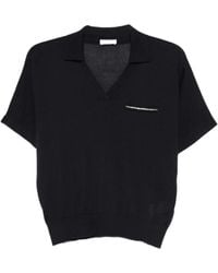 Peserico - Rhinestone-Embellished V-Neck T-Shirt - Lyst