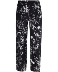 Victoria Beckham - Floral-Print Silk Trousers - Lyst