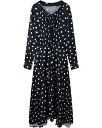 Stella McCartney - Long-Sleeved Polka Dot Extra-Long Dress - Lyst