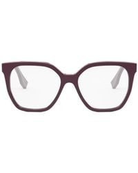 Fendi - Eyewear Square Frame Glasses - Lyst