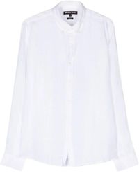 Michael Kors - Slub-Texture Curved Hem Shirt - Lyst