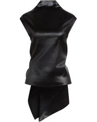 Sportmax - Satin-Finish High-Neck Sleeveless Top - Lyst
